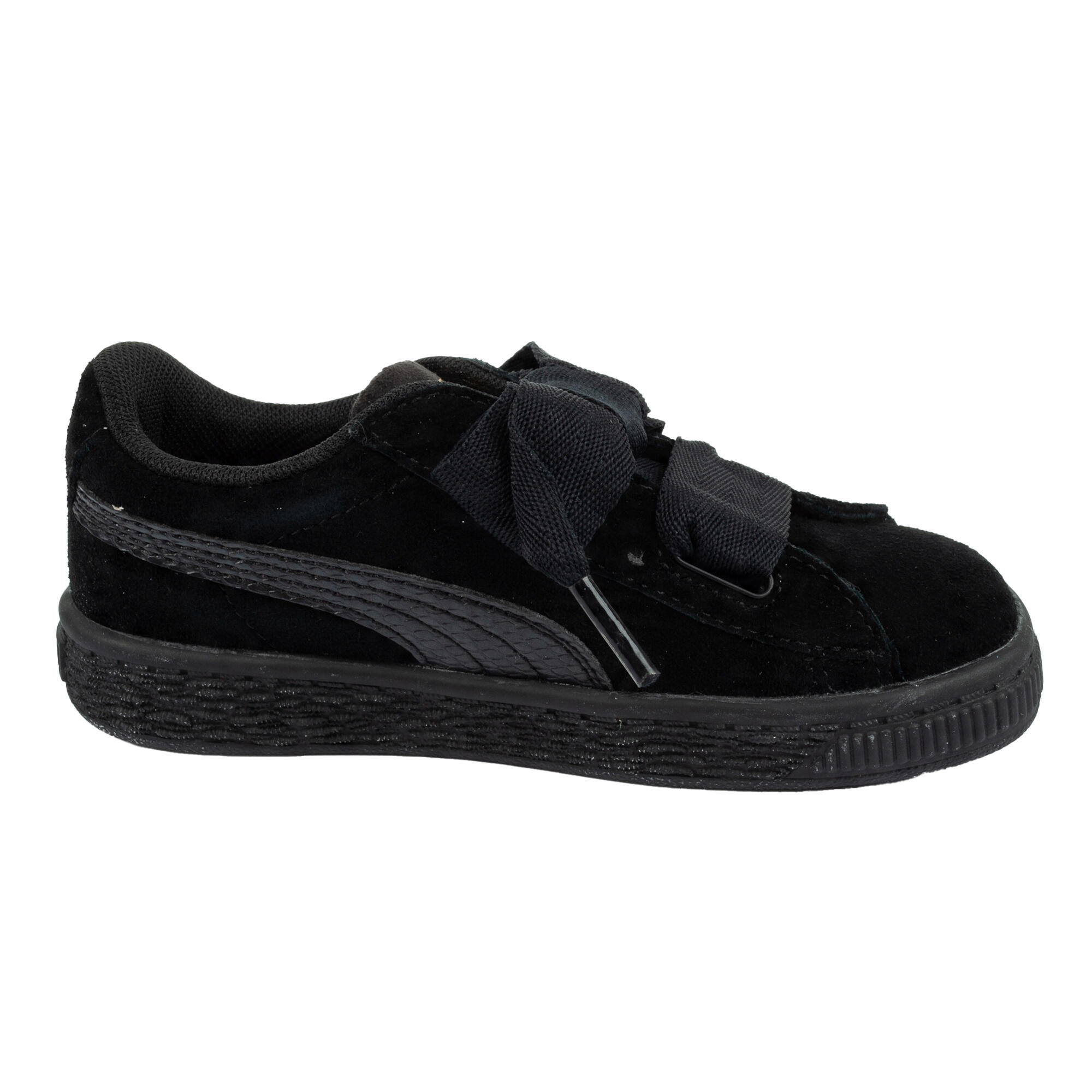 Calçado de couro SNK Heart para criança/criança (Preto) 4/4