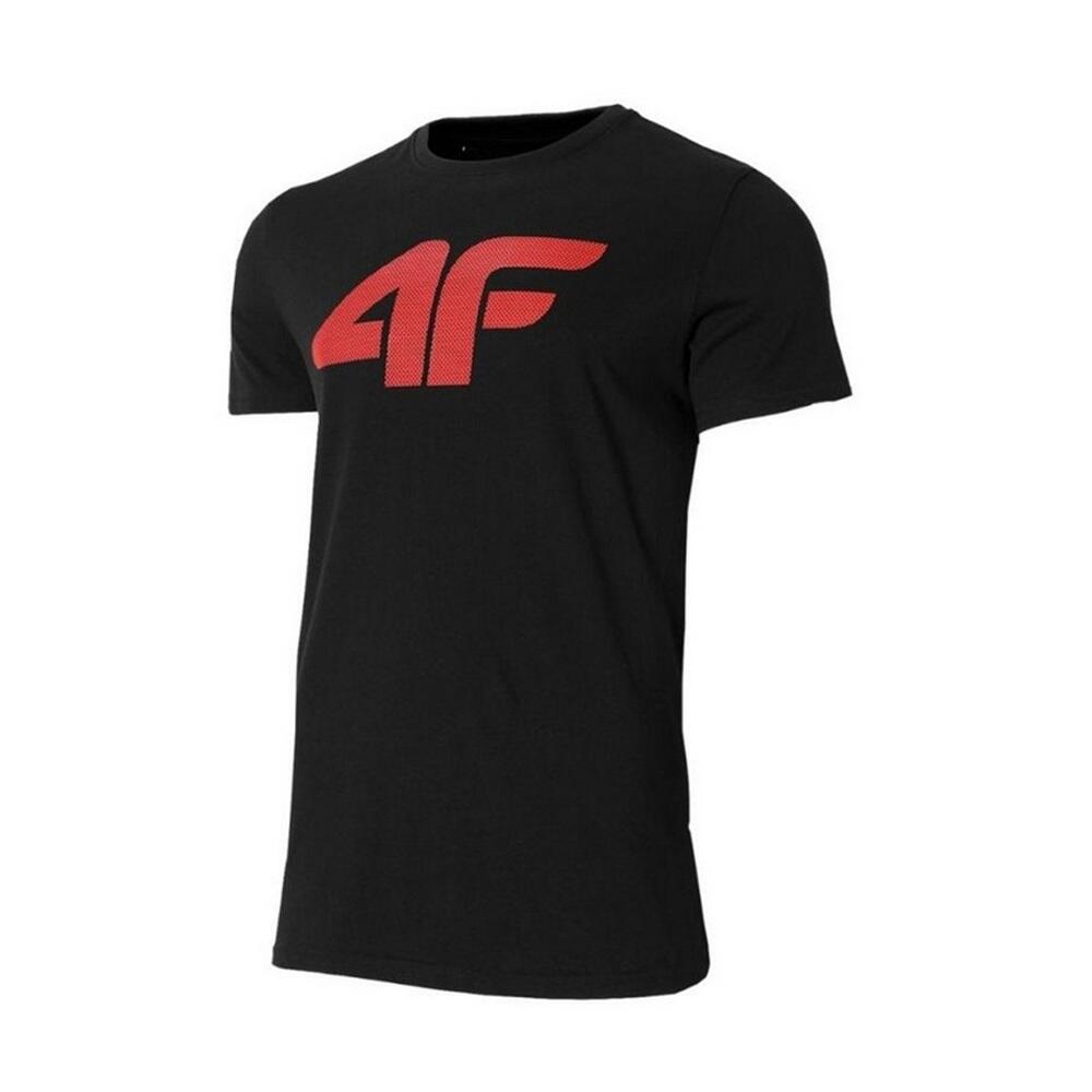 4F T-Shirt Logótipo H4Z22 Homem Preto / Vermelho