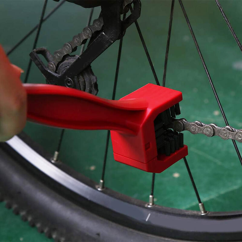 Perie curatare lant bicicleta, Moto, ATV, ABS, 25.5 cm, rosu