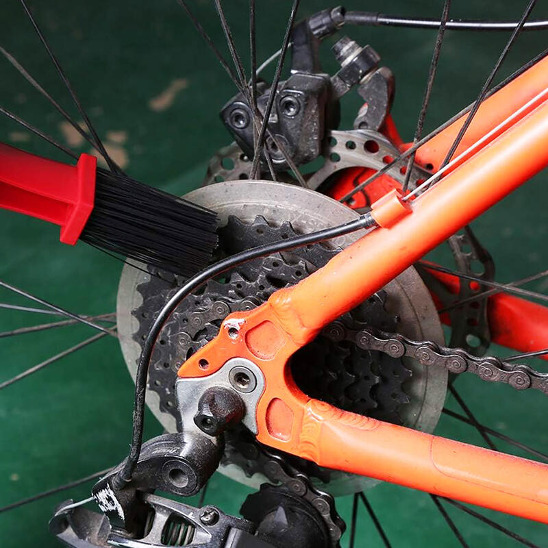 Perie curatare lant bicicleta, Moto, ATV, ABS, 25.5 cm, rosu