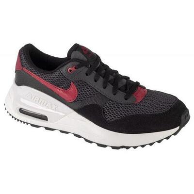 Dames air max system leren trainers (zwart)