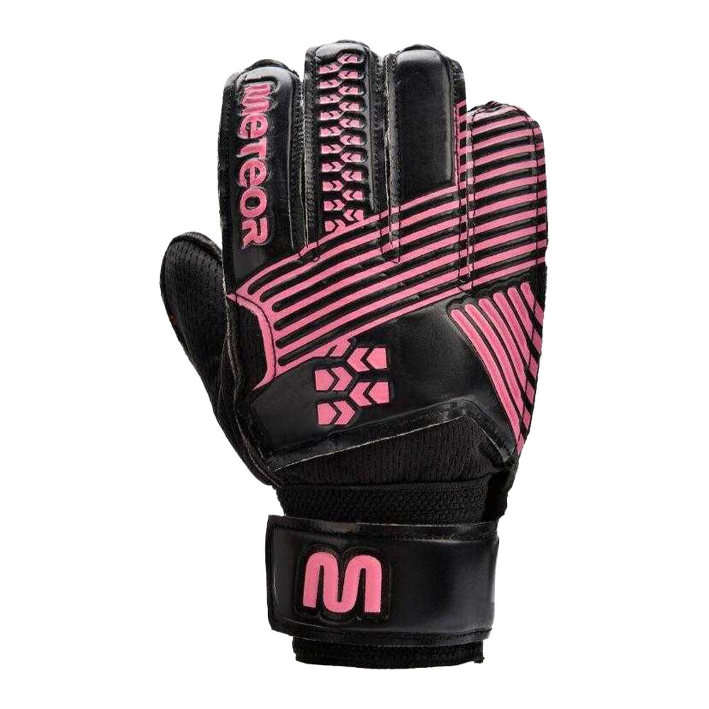Childrens/Kids Catch Goalkeeper Gloves (Black/Pink)