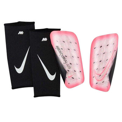Espinilleras Mercurial Lite Fútbol para Adultos Unisex Negro, Rosa