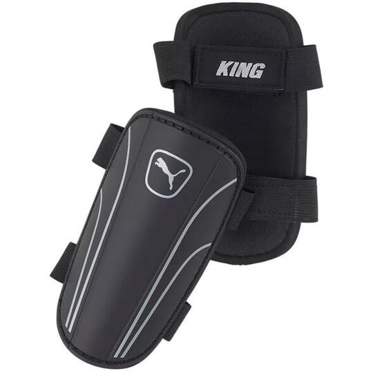 Protectores para Tíbia King Diseño Tiras Dobles Fútbol para Hombre Negro