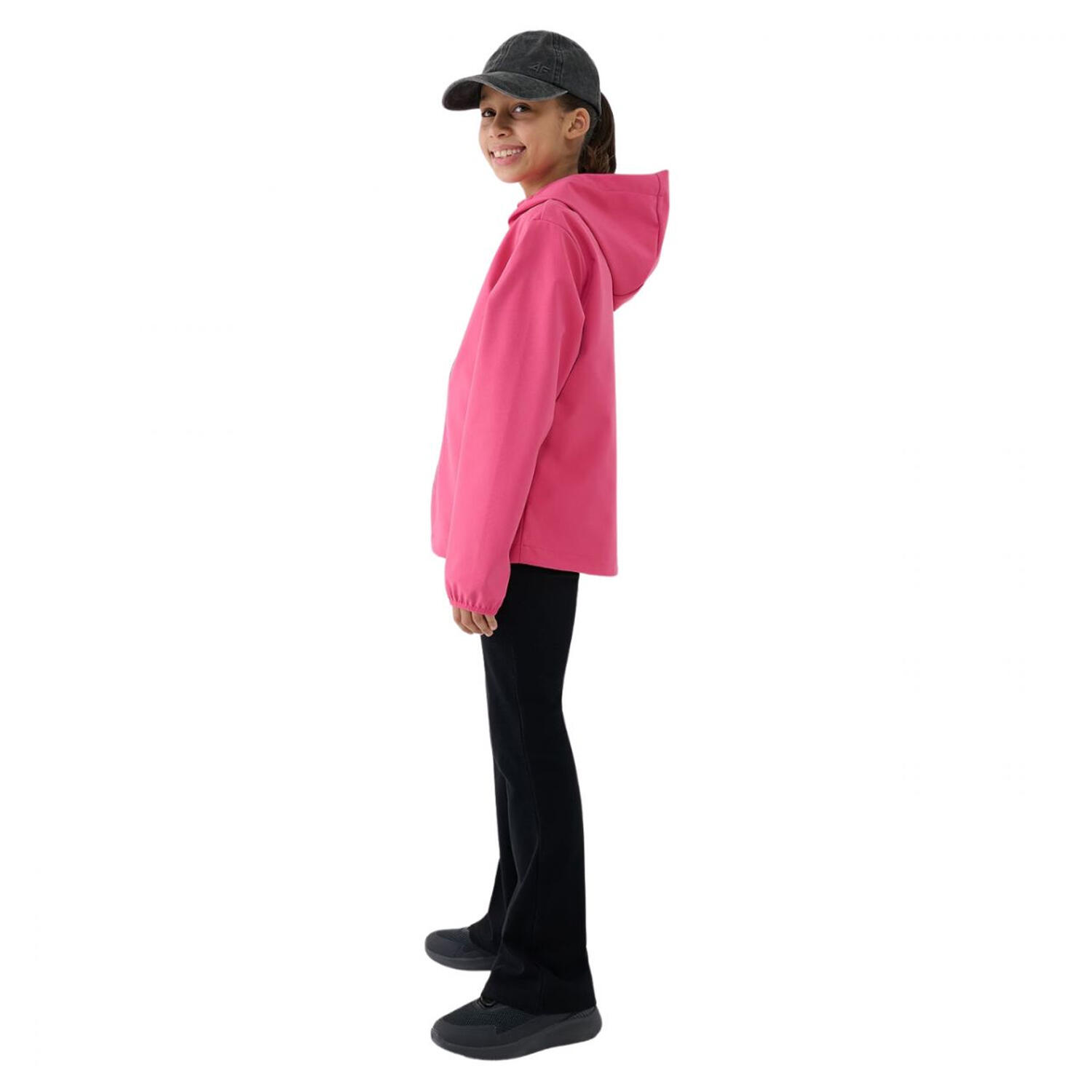 Chaqueta Softshell F305 de Resistente al Viento Niñas Rosa 4/5