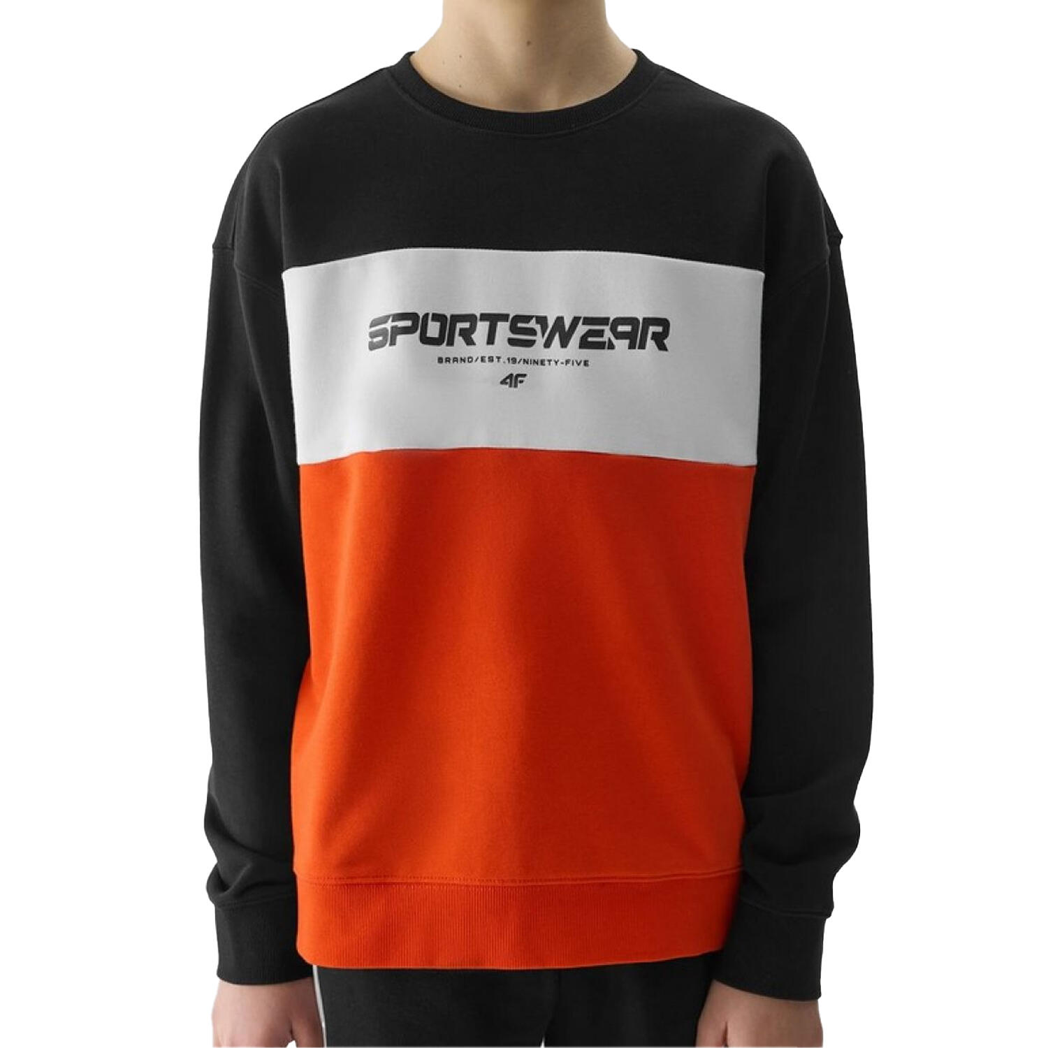 JWSS24TSWSM0923 Felpa Ragazzi 4F 4FJWSS24TSWSM0923 Nero Rosso 3/3