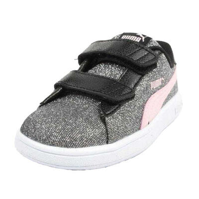 Scarpe Sportive PelleBambini Puma Smash V2 Grigio Rosa