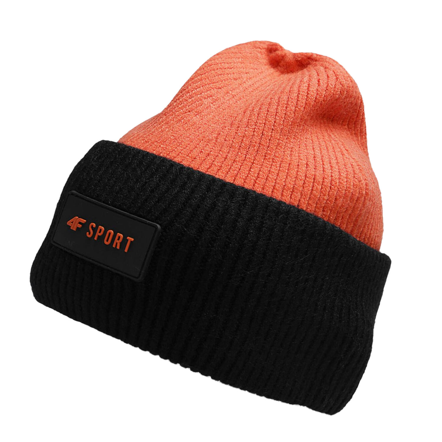 4F Gorro HJZ22 Colour Block para rapaz Preto / Laranja