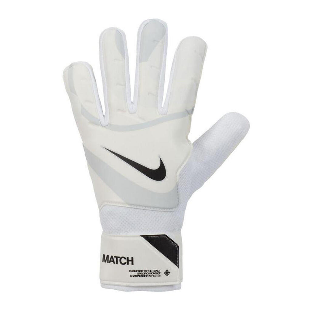 Childrens/Kids Match Goalkeeper Gloves (White)