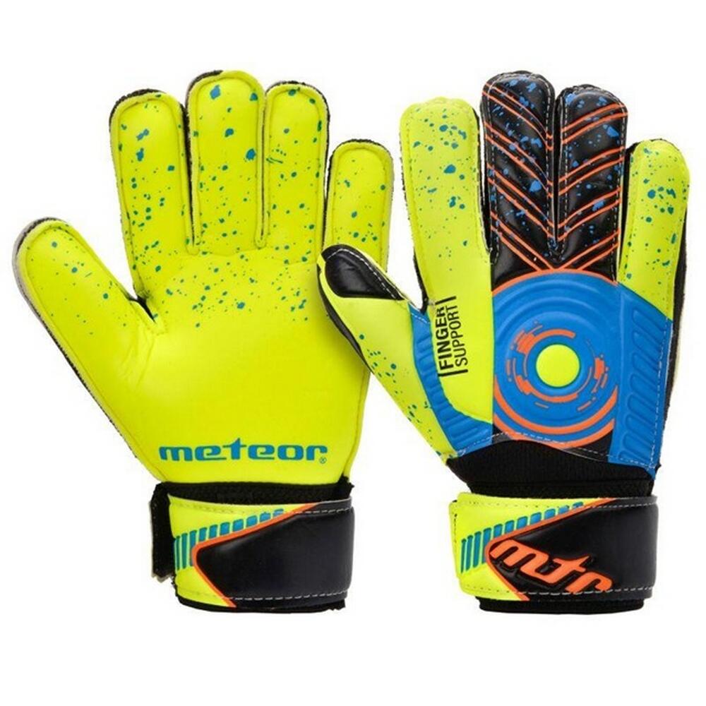 Defensiehandschoenen voor kinderen/jongens (Geel/zwart/blauw) 4/4