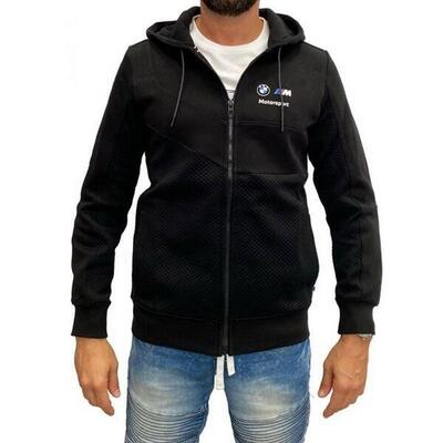 Heren motorsport bmw full zip hoodie (zwart)