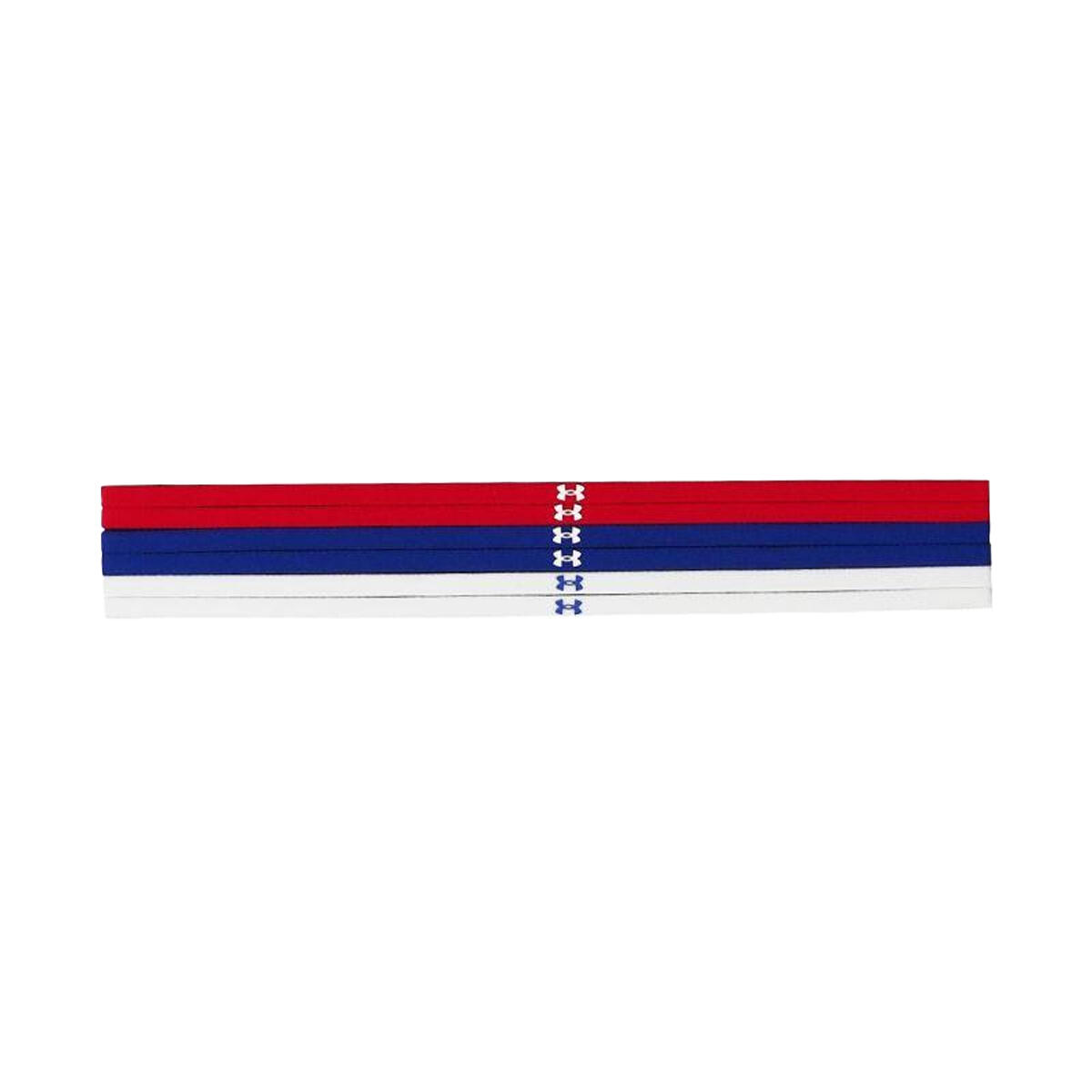 Opaska na głowę damska Under Armour Mini Elastic 6PK - red/white 3/3