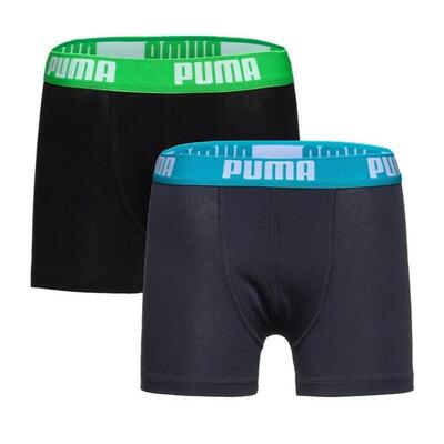 Jongens basis boxershorts (set van 2) (zwart/grijs)
