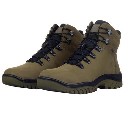 Heren h255 leren wandelschoenen (bruin)