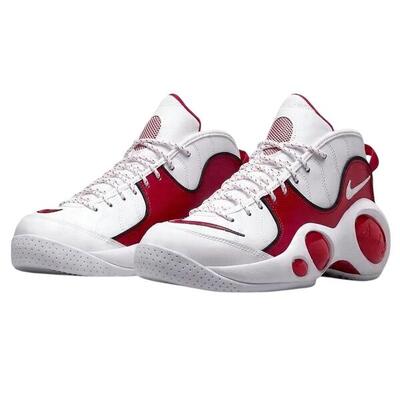 Heren air zoom 95 flight leren schoenen (wit. rood)