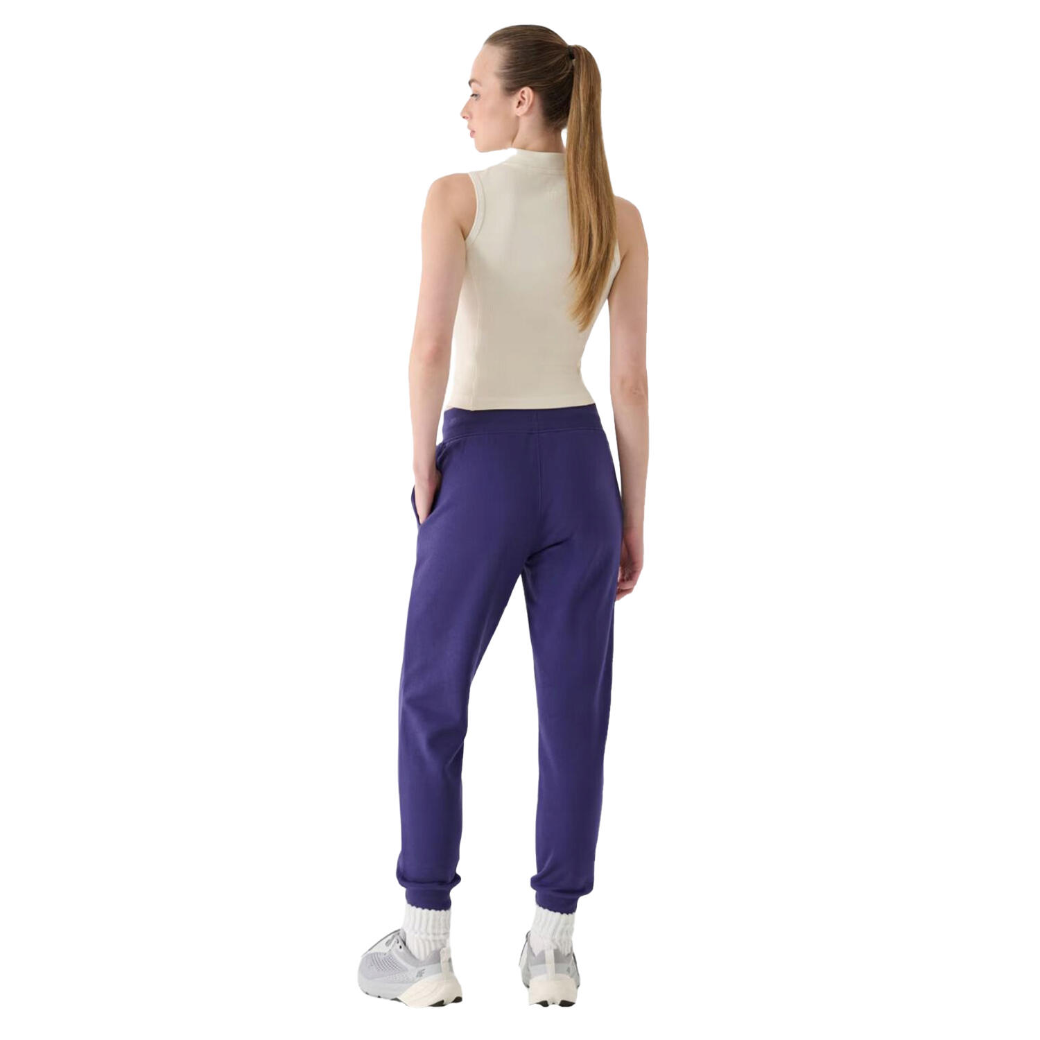 Pantalon De Jogging F0946 Femme (Bleu Marine) 3/4