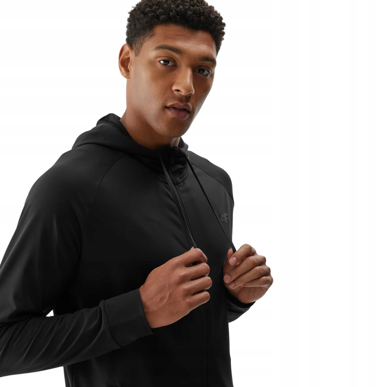 WAW24TFSWM403 Felpa Con Cappuccio E Zip Intera Uomo 4F 4FWAW24TFSWM403 Nero 4/4