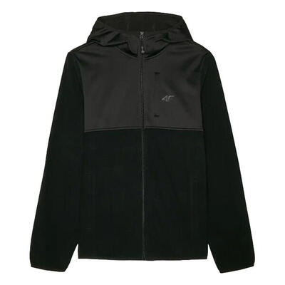 Heren waw24tflem269 hoodie met volledige rits (zwart)