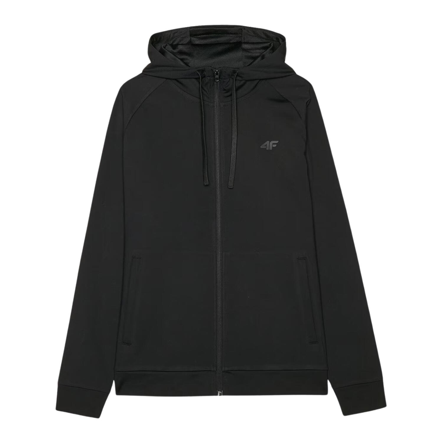 WAW24TFSWM403 Felpa Con Cappuccio E Zip Intera Uomo 4F 4FWAW24TFSWM403 Nero 2/4