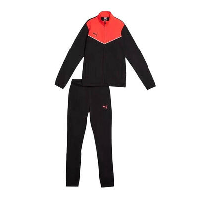 Kinderen/kinderen trainingspak (zwart/rood)