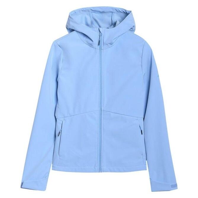4F Mulher/Senhora WSS25TSOFF320 Casaco impermeável à prova de vento Azul Claro