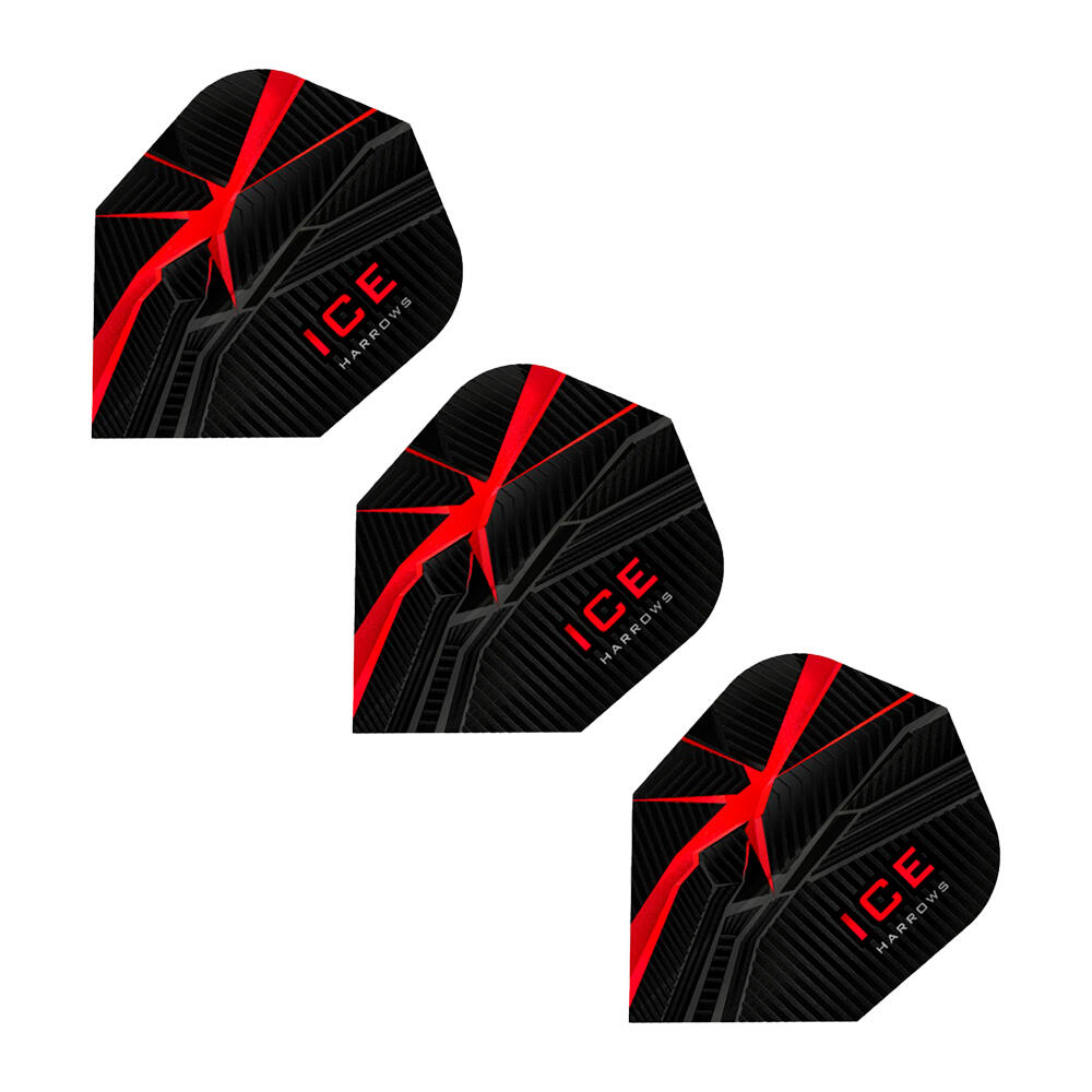 Dardos com pormenor de contraste Ice (conjunto de 3) (Preto / Vermelho) 2/3