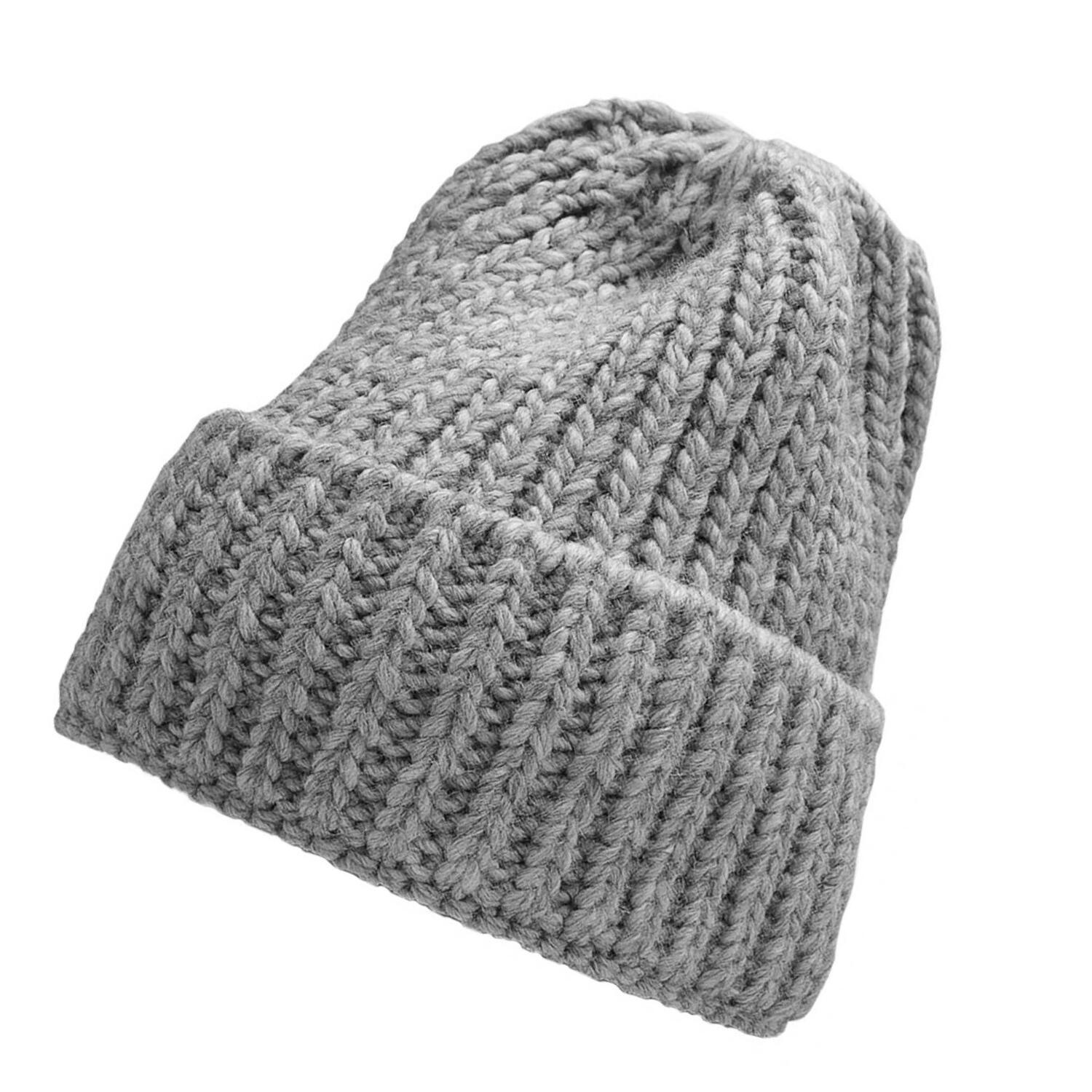 4F Gorro Malha Grossa H4Z22 CAD017 Mulher Cinzento