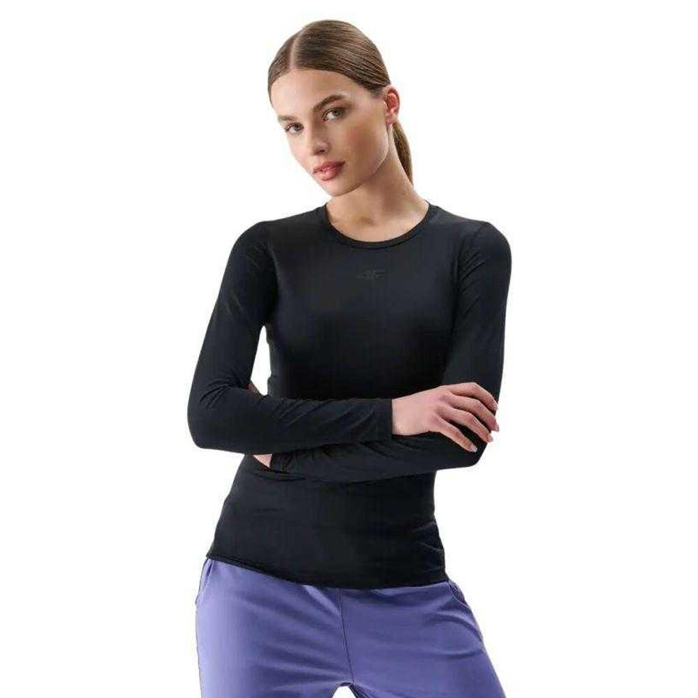 4F Camisola de manga comprida FNK F324 para senhora/senhora Preto