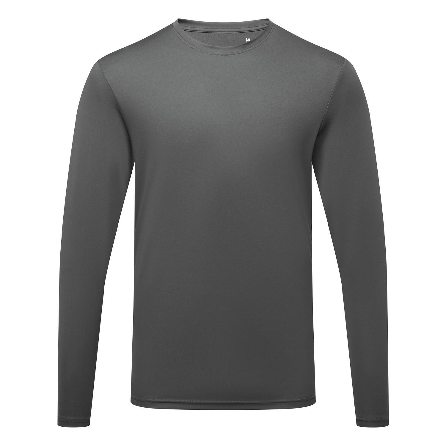 TRIDRI Mens Long Sleeve Performance TShirt (Charcoal)