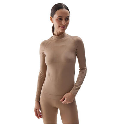 Camiseta WAW24USEAF156 de Termoactivo para Mujer Marrón Claro