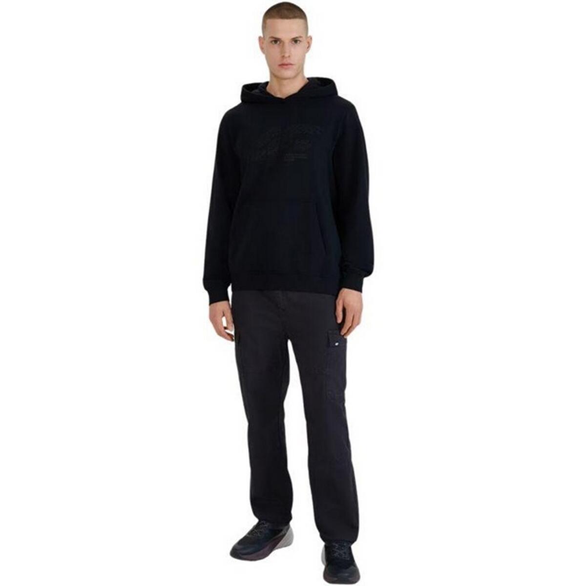 Felpa Con Cappuccio Logo Uomo 4F M1585 Nero 5/5