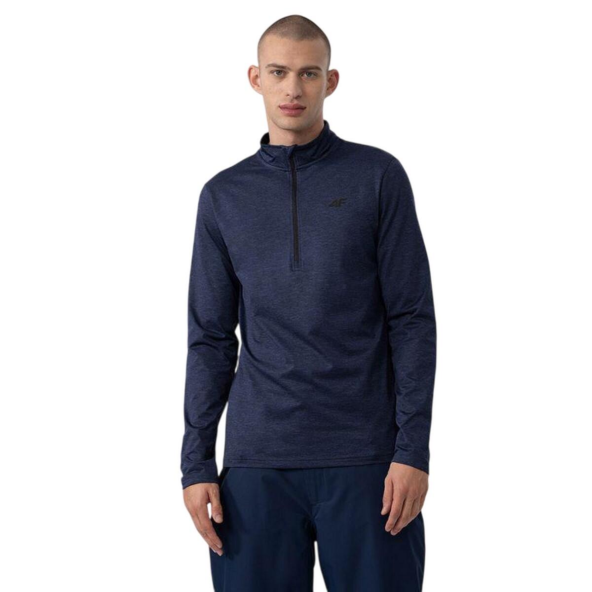 4F Camisola termoactiva escovada para homem AW23UBRUM036 Azul Marinho