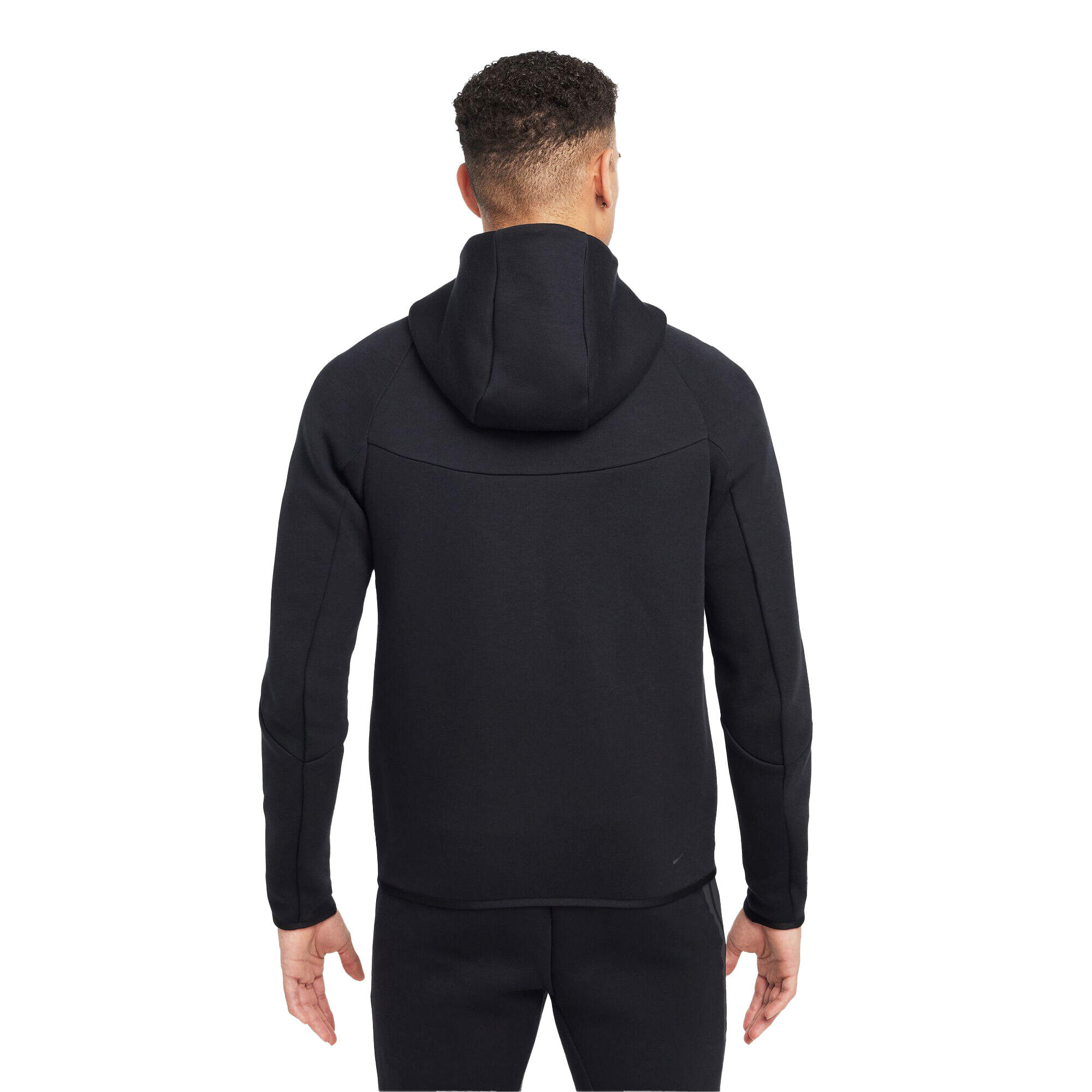 Felpa Con Cappuccio E Zip Intera TechFit Uomo Nike Nero 4/7
