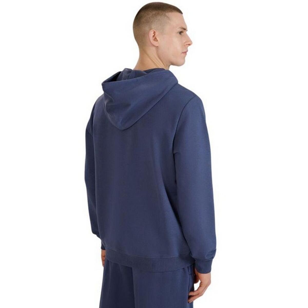 Felpa Con Cappuccio Logo Uomo 4F M1585 Blu Navy 3/4
