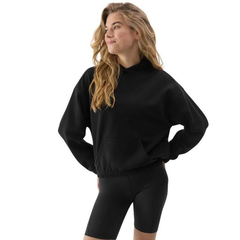 WSS24TSWSF1057 Felpa Con Cappuccio Donna 4F 4FWSS24TSWSF1057 Nero 2/4