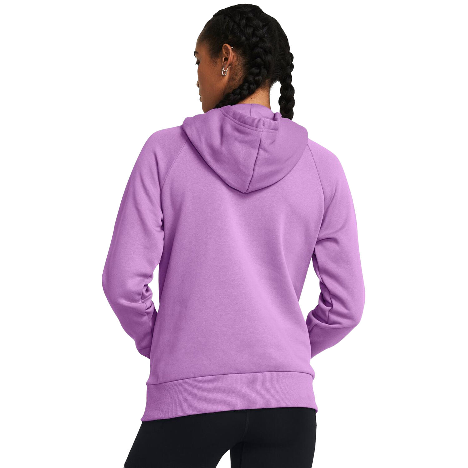 Felpa Con Cappuccio Donna Under Armour Rival Violetto 3/5