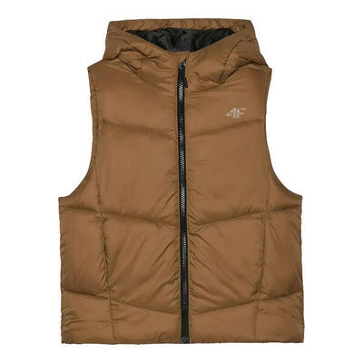 Kinder/kinder m134 mouwloos gilet (bruin)