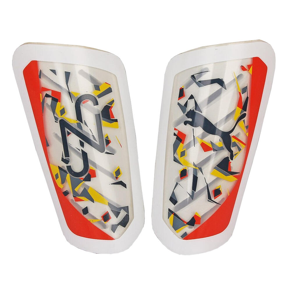 Ensemble Protègetibias À Enfiler ULTRA FLEX Adulte (Blanc / Rouge) L 2/2