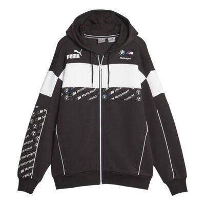 Heren motorsport bmw full zip hoodie (zwart)