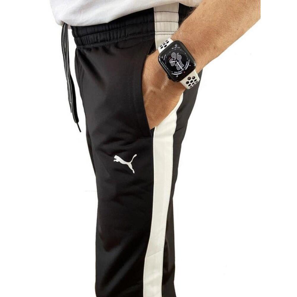 Pantalon De Jogging Style Contrasté Homme (Noir) 4/4