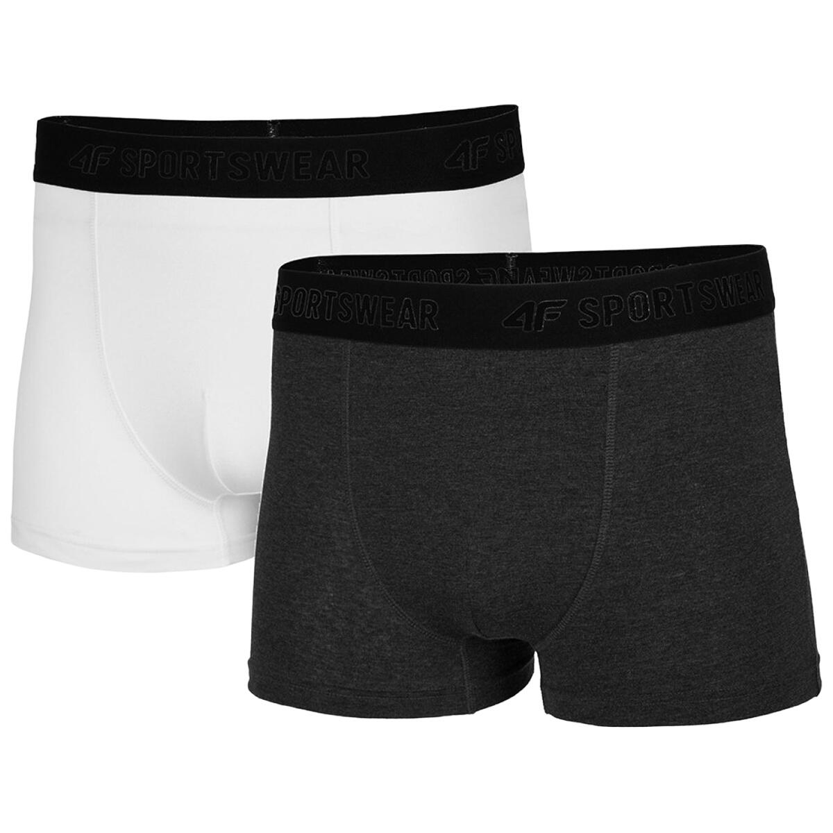 4F Calções boxer NOSH4 para homem (pack de 2) Branco/Grafite