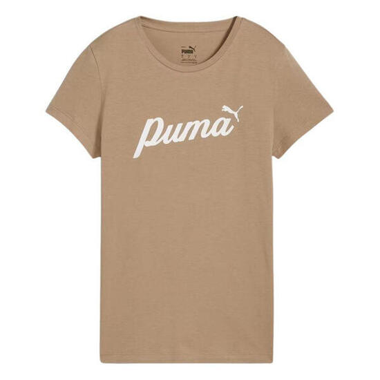 Camiseta Essentials Escritura para Mujer Beige