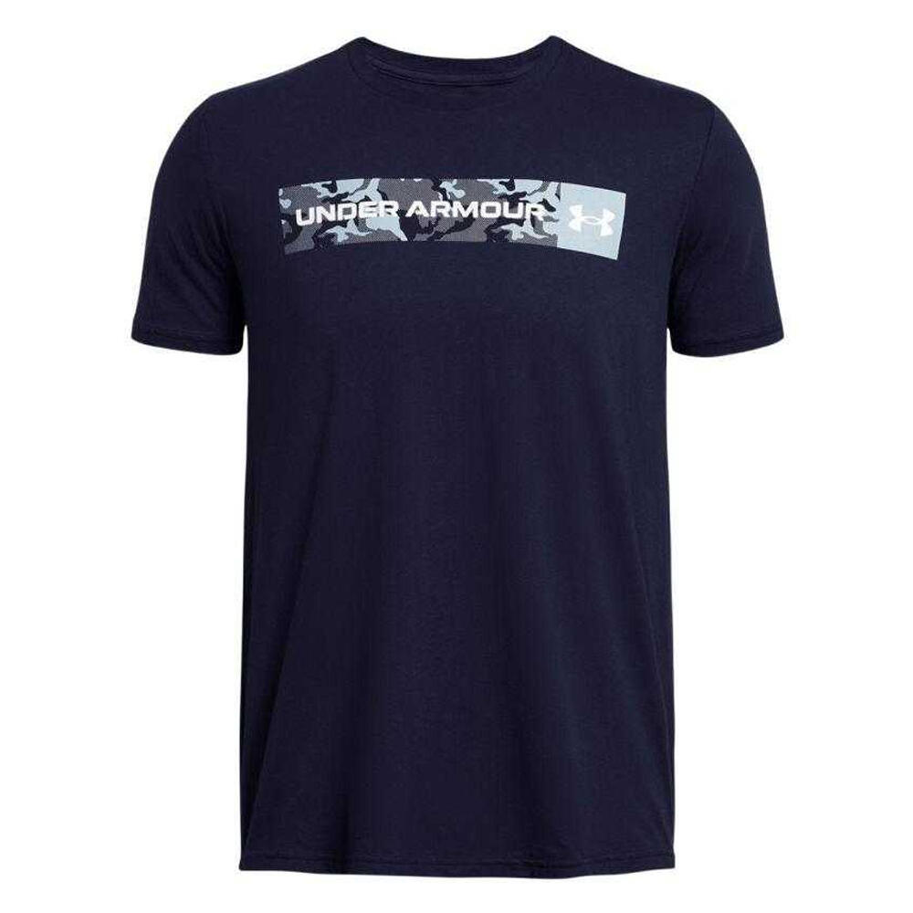 Under Armour - Tshirt Style Camouflage Et Rayure Homme (bleu Marine) - T-shirt Manches Courtes - Bleu - Decathlon