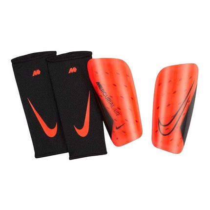 Espinilleras Mercurial Lite Fútbol para Adultos Unisex Negro, Naranja