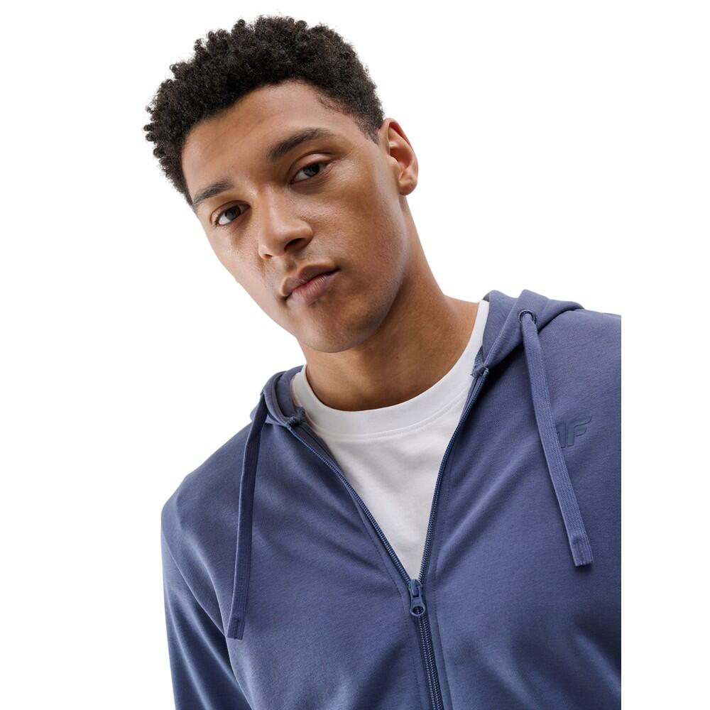 Heren WMM00TSWSM1768 Hoodie met volledige rits (Blauw) 4/5