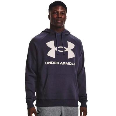 Heren rival groot logo fleece training hoodie (maroon)
