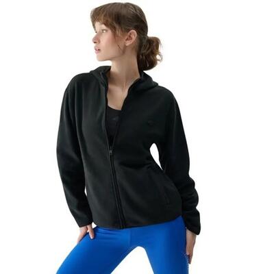 Dames wmm00tflef315 fleece full zip hoodie (zwart)
