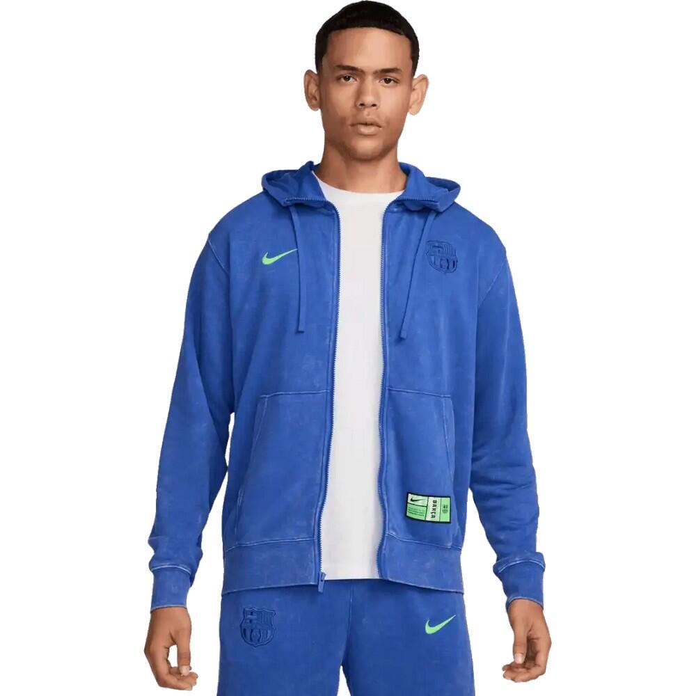 Mens Third FC Barcelona Full Zip Hoodie (Blue)