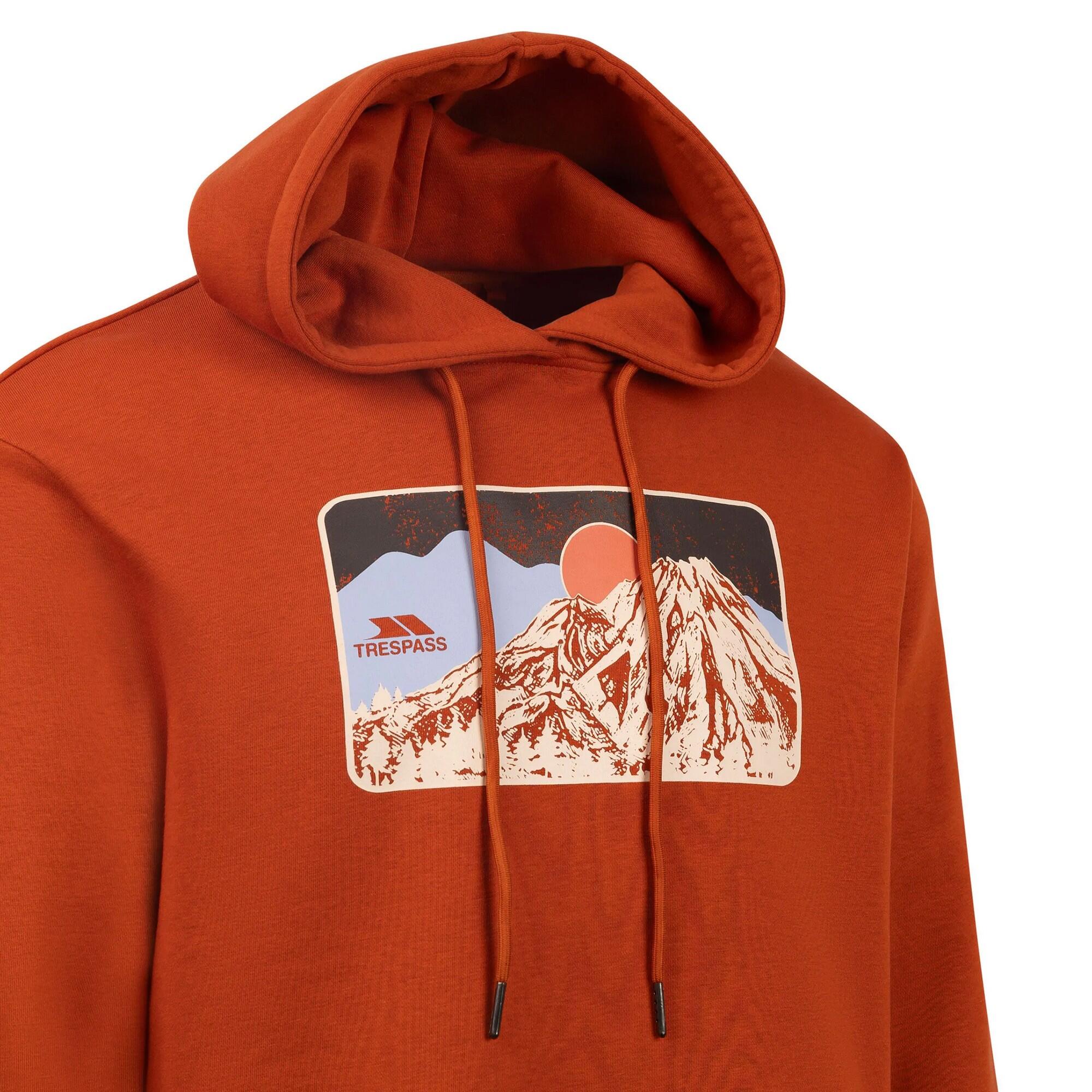 Sweat À Capuche Style Montagne NORTON Homme (Orange Brûlé) 3/5