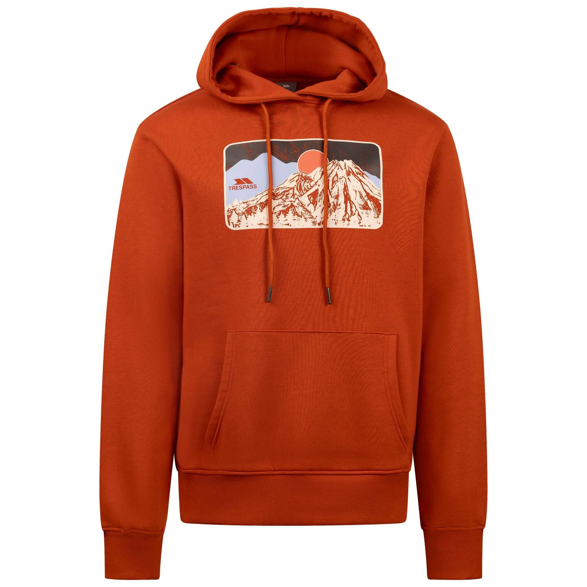Sweat à Capuche Homme Trespass – Marron, Zippé Intégral, Taille L, Très Bon état